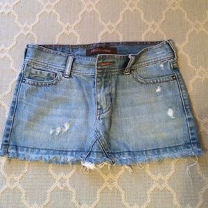Hollister Light Blue Denim Mini Skirt